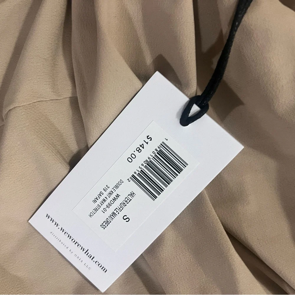 WeWoreWhat Nude Backless Ruffled Maxi Dress - Picture 3 of 3